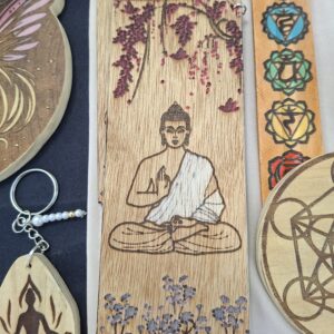 Marque page "Bouddha et fleur sacrées"